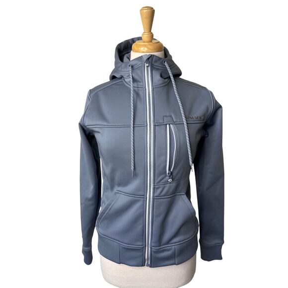 SIMMS Fishing Zip Up Jacket Blue Size Small - Picture 1 of 7